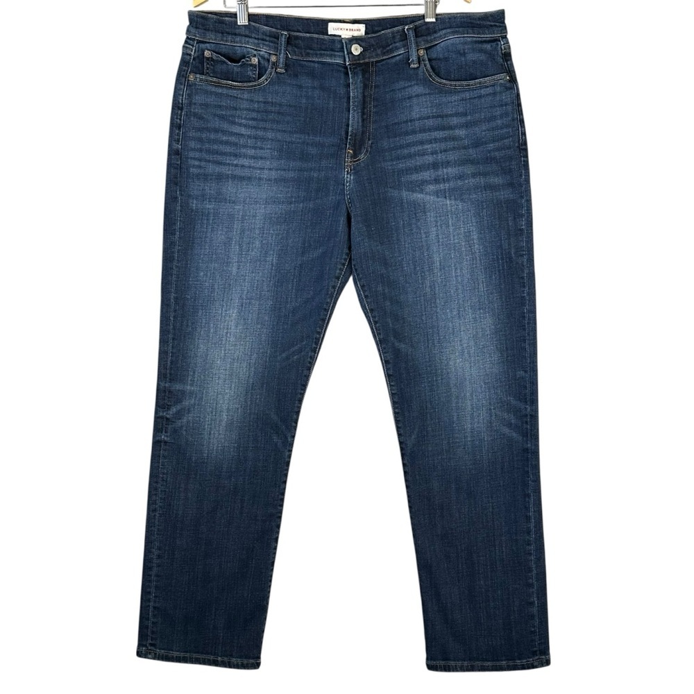 Lucky Brand 363 Vintage Straight Jeans Men's Size 38x32 Blue Denim Stretch